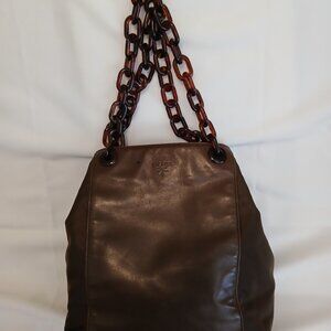 Prada leather and nylon handbag